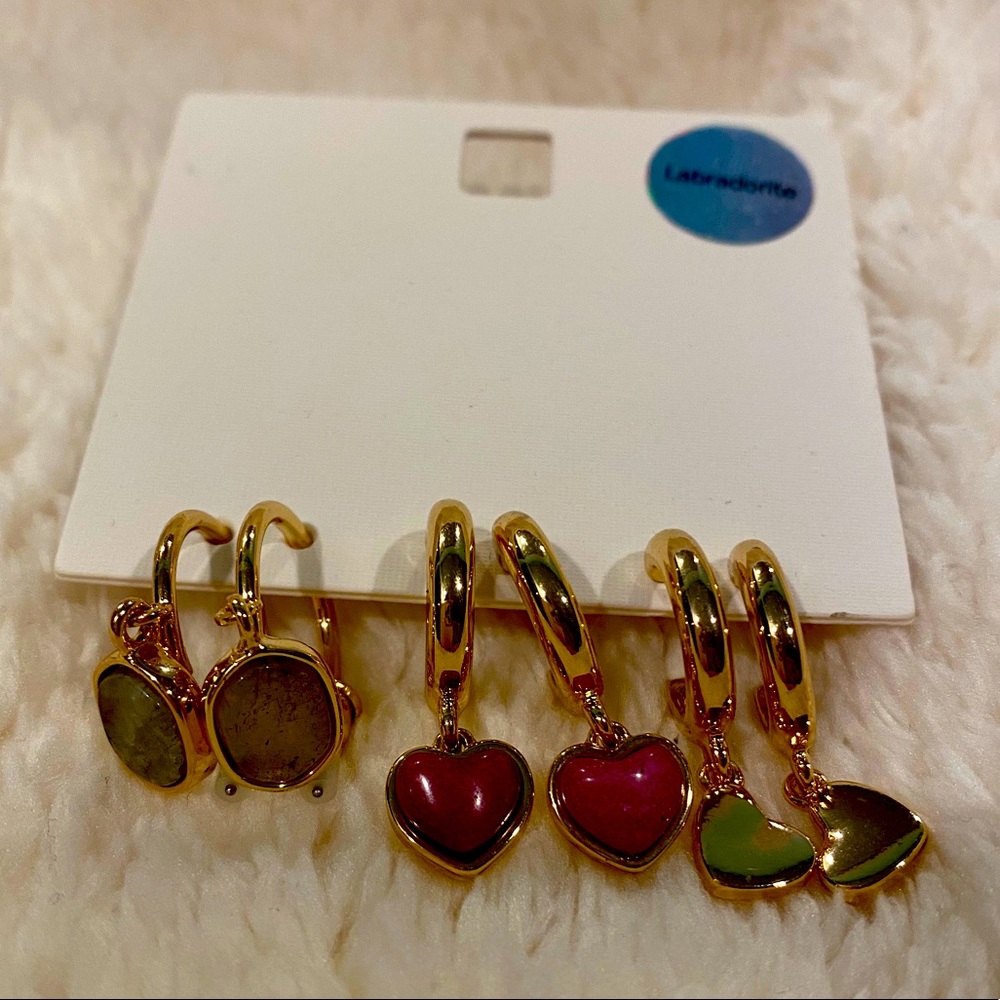 Set of 3 Drop Earrings